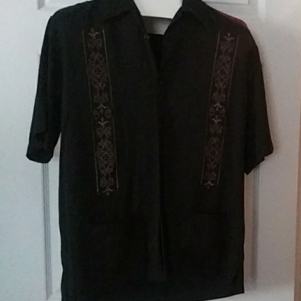 Black button-down blouse